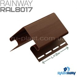 Наружный угол Rainway коричневый для софита