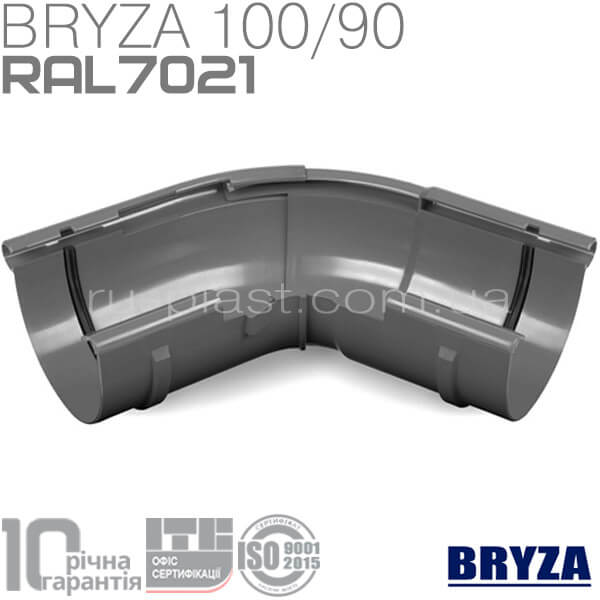 Угол внешний регулируемый 120°-145° графитовый BRYZA 100мм