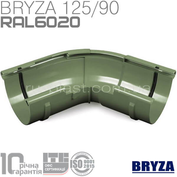 Угол внешний регулируемый 120°-145° зелёный BRYZA 125мм