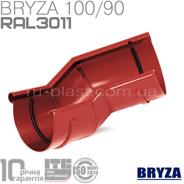 Угол внутренний разно-плоскостной красный BRYZA 100мм