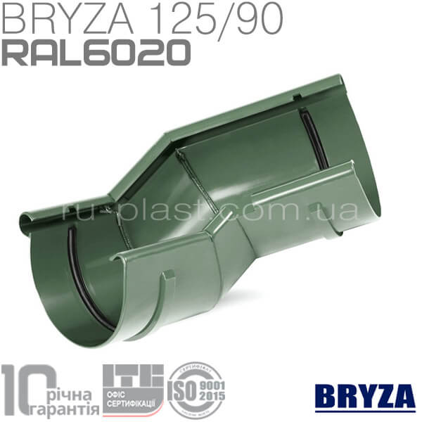 Угол внутренний разно-плоскостной зелёный BRYZA 125мм