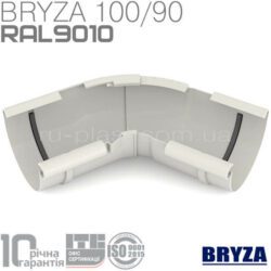 Угол внутренний регулируемый 120°-145° белый BRYZA 100мм