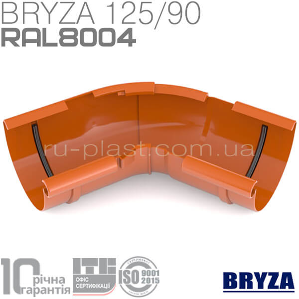 Угол внутренний регулируемый 120°-145° кирпичный BRYZA 125мм