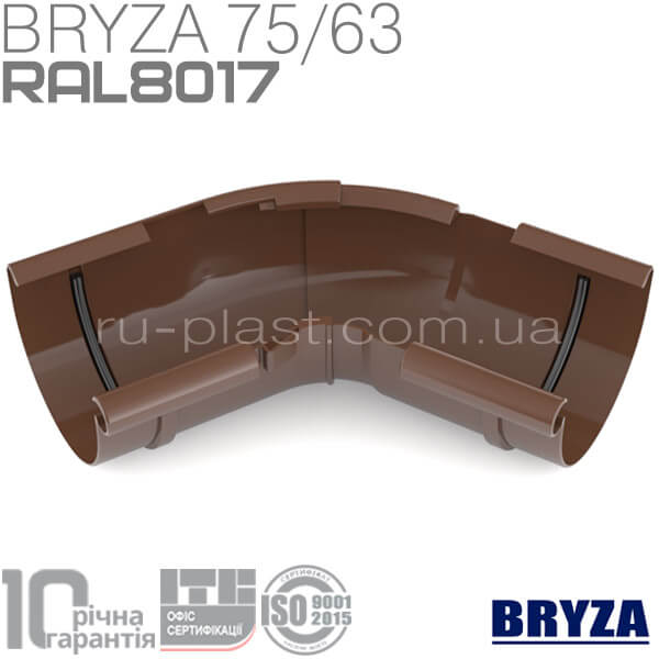 Угол внутренний регулируемый 120°-145° коричневый BRYZA 75мм