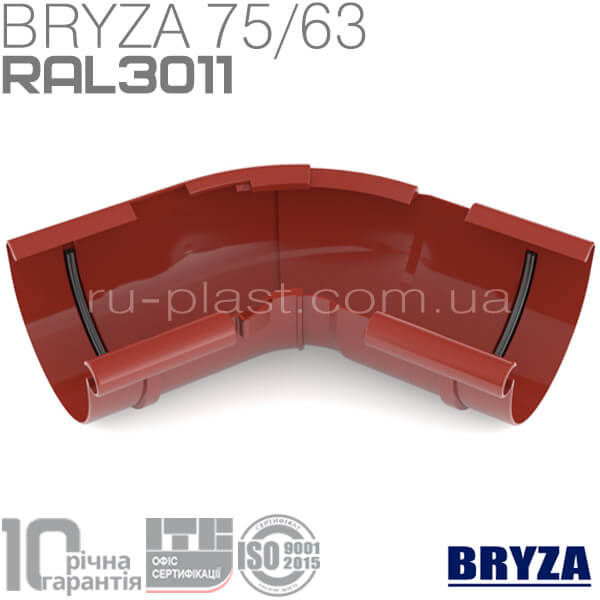 Угол внутренний регулируемый 120°-145° красный BRYZA 75мм